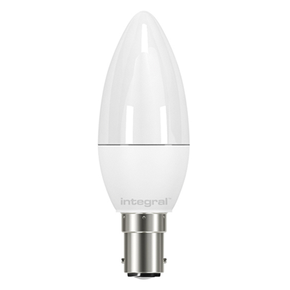Picture of Integral LED 5.9W-40W Non-Dimmable Frosted LED Candle B15d