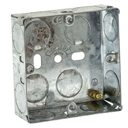 Picture of Flush Metal Back Box 1 Gang 25mm