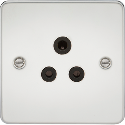 Picture of 5A Unswitched Socket - Polished Chrome with Black Insert
