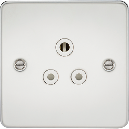 Picture of 5A Unswitched Socket - Polished Chrome with White Insert