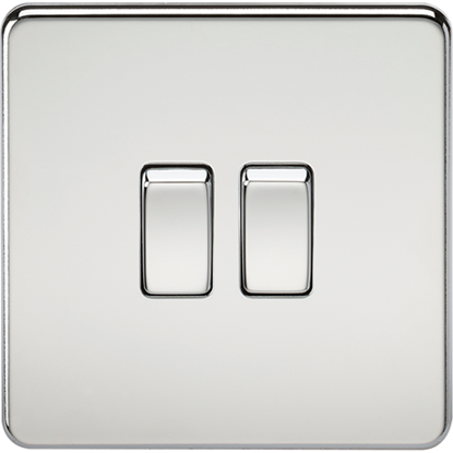 Picture of 10AX 2 Gang 2 Way Switch - Polished Chrome