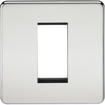 Picture of 1 Gang Modular Faceplate - Polished Chrome