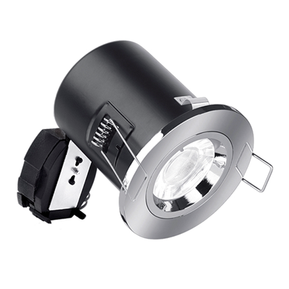 Picture of GU10 Fixed Lock Ring Aluminium Fire Rated Downlight - Polished Chrome