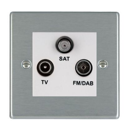 Picture of Hartland SS/WH TV + FM + Satellite DTV Screened Non Isolated Socket