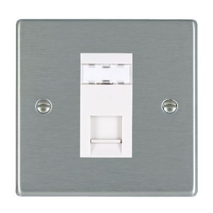 Picture of Hartland SS/WH 1 Gang RJ45 CAT5e Outlet