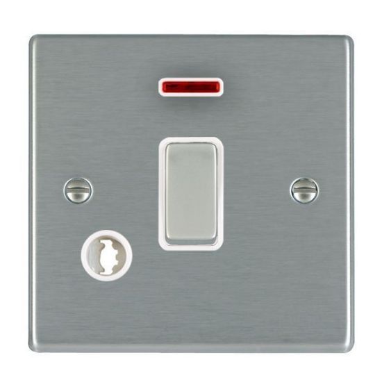 Picture of Hartland SS/WH 1 Gang 20A Double Pole + Neon Switch + Cable Outlet