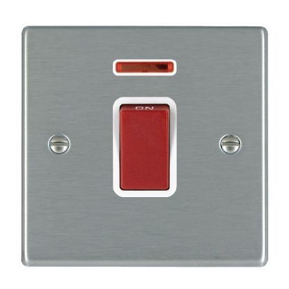 Picture of Hartland SS/WH 1 Gang 45A Double Pole Red + Neon Switch