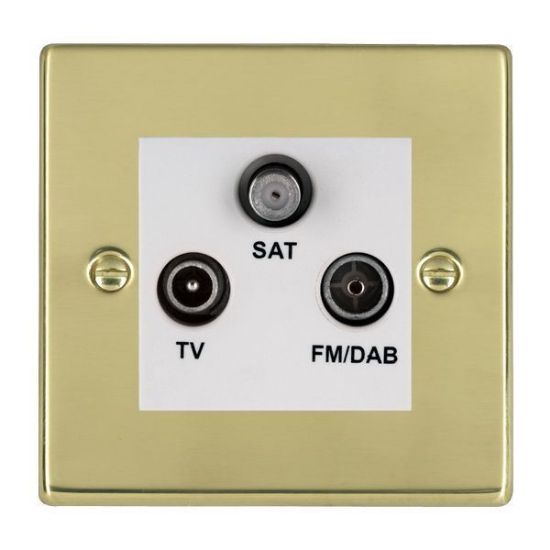 Picture of Hartland PB/WH TV + FM + Satellite DTV Screened Non Isolated Socket