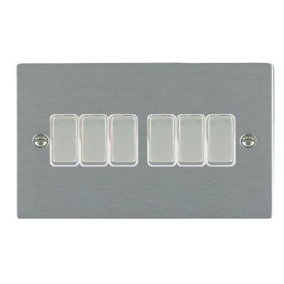 Picture of Sheer SS/WH 6 Gang 2 WAY 10AX Rocker Switch