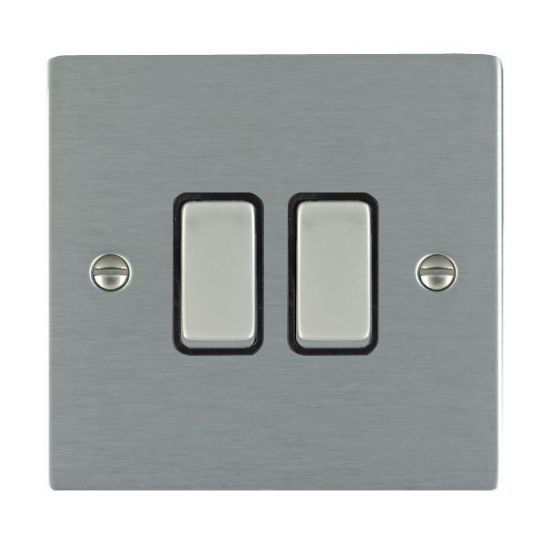 Picture of Sheer SS/BL 2 Gang 2 WAY 10AX Rocker Switch