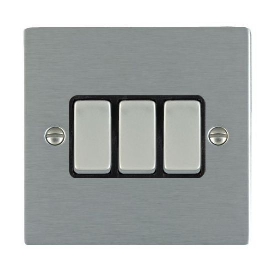 Picture of Sheer SS/BL 3 Gang 2 WAY 10AX Rocker Switch