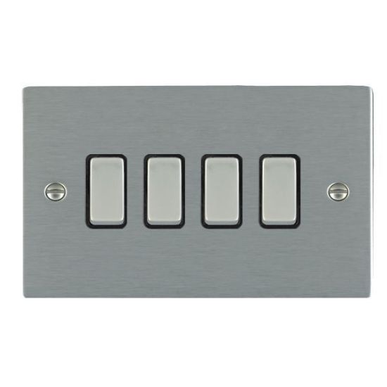 Picture of Sheer SS/BL 4 Gang 2 WAY 10AX Rocker Switch