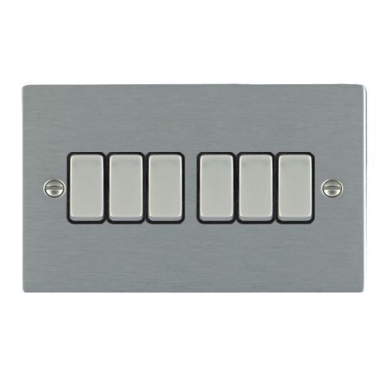 Picture of Sheer SS/BL 6 Gang 2 WAY 10AX Rocker Switch