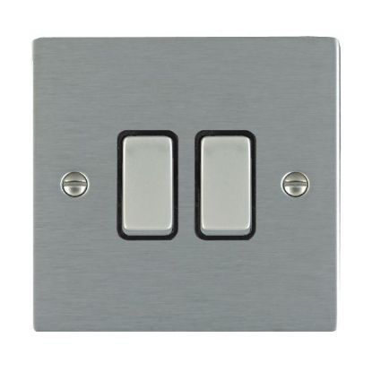 Picture of Sheer SS/BL 2 Gang Intermediate 10AX Rocker Switch