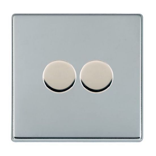 Picture of Hartland Screwless BC/BL 2 Gang 2 WAY 400W Push On/Off Resistive Dimmer