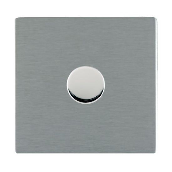 Picture of Sheer Screwless SS/BL 1 Gang 2 WAY 400W Push On/Off Resistive Dimmer