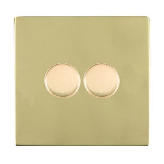 Picture of Sheer Screwless PB/BL 2 Gang 2 WAY 400W Push On/Off Resistive Dimmer