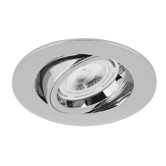 Picture of 240V GU10 Aluminium Adjustable Halogen Spotlight Polished Chrome