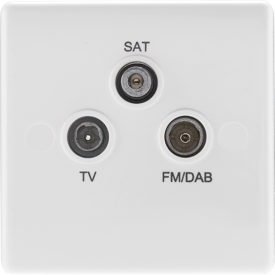 Picture of 3 Gang TV/ FM/ SAT Triplex - Screened Socket