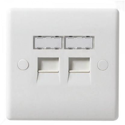 Picture of 2 Gang RJ45 Telephone Socket (Screw)