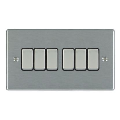 Picture of Hartland SS/BL 6 Gang 2 WAY 10AX Rocker Switch