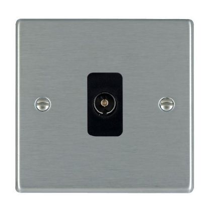 Picture of Hartland SS/BL 1 Gang Non Isolated Television 1 in/1 out Coaxial Socket