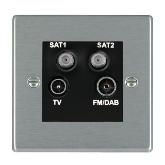 Picture of Hartland SS/BL TV + FM + Satellite + Satellite DTV Screened Non Isolated Socket