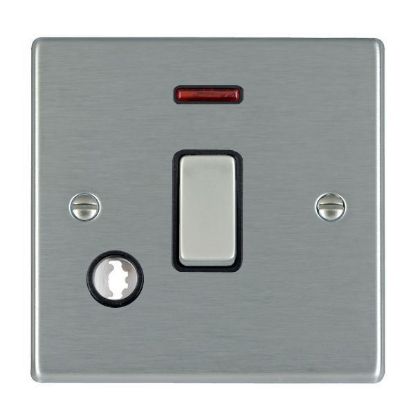 Picture of Hartland SS/BL 1 Gang 20A Double Pole + Neon Switch + Cable Outlet