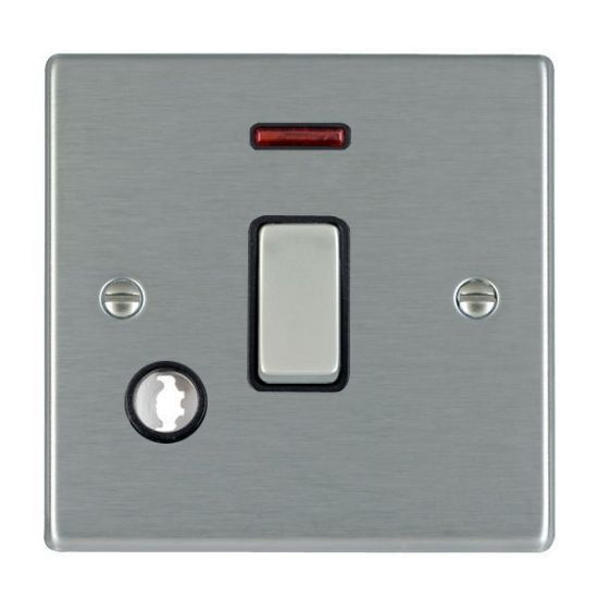 Picture of Hartland SS/BL 1 Gang 20A Double Pole + Neon Switch + Cable Outlet