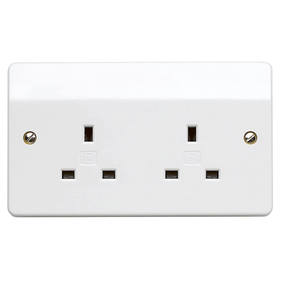 Picture of 13A 2 Gang Unswitched Socket