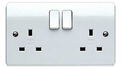 Picture of 13A 2 Gang Double Pole Switch Socket
