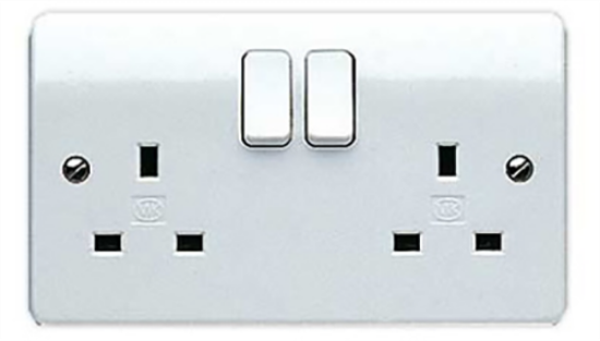 Picture of 13A 2 Gang Double Pole Switch Socket