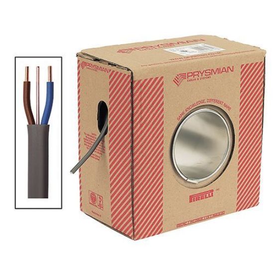 Picture of 6242Y Grey 2.5mm² Twin Core and Earth Cable 50m Drum
