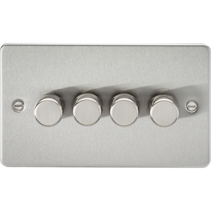 Picture of 4 Gang 2 Way 10-200W (5-150W LED) Trailing Edge Dimmer - Brushed Chrome