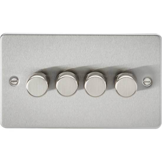 Picture of 4 Gang 2 Way 10-200W (5-150W LED) Trailing Edge Dimmer - Brushed Chrome