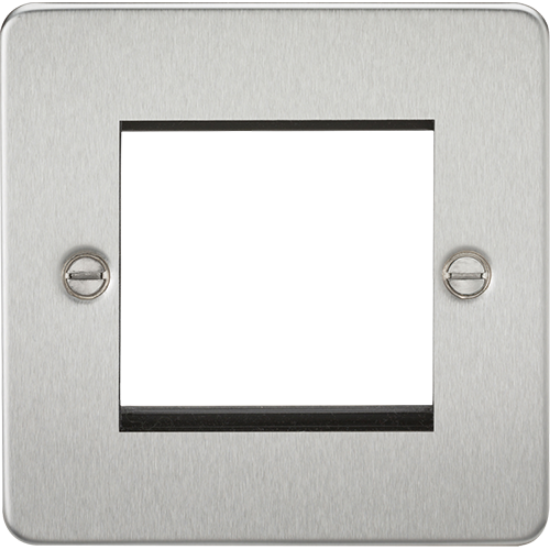 Picture of 2 Gang Modular Faceplate - Brushed Chrome