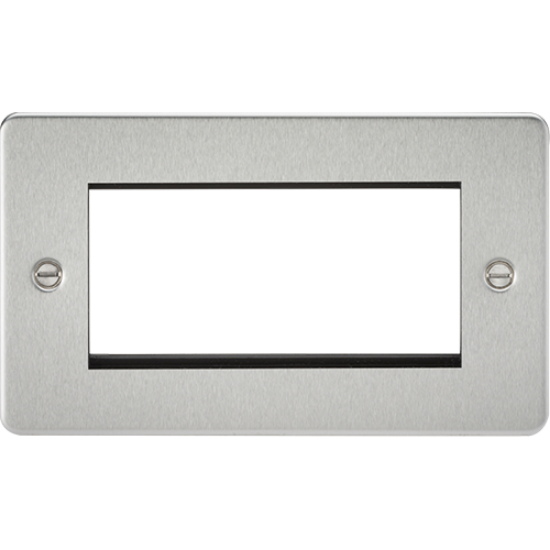 Picture of 4 Gang Modular Faceplate - Brushed Chrome