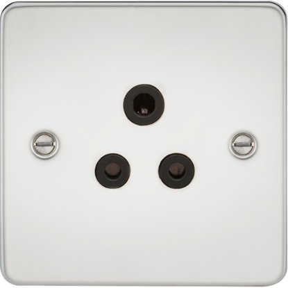Picture of 5A Unswitched Socket - Polished Chrome with Black Insert