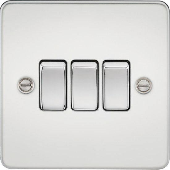 Picture of 10AX 3 Gang 2-Way Switch - Polished Chrome