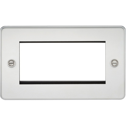 Picture of 4 Gang Modular Faceplate - Polished Chrome