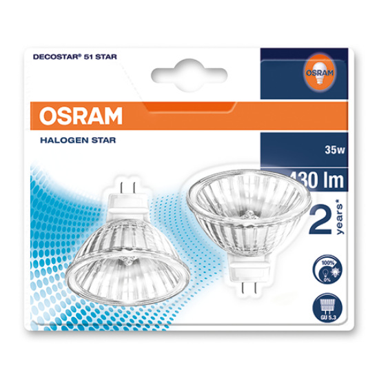 Picture of 44865 ST WFL 35W 12V GU5.3 BLI2 OSRAM