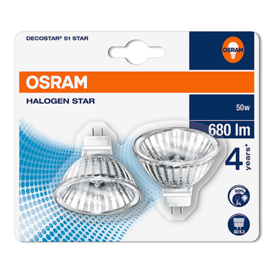 Picture of 44870 ST WFL 50W 12V GU5.3 BLI2 OSRAM