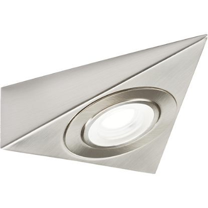 Picture of 230V LED Triangular Under Cabinet Light - Brushed Chrome 4000K