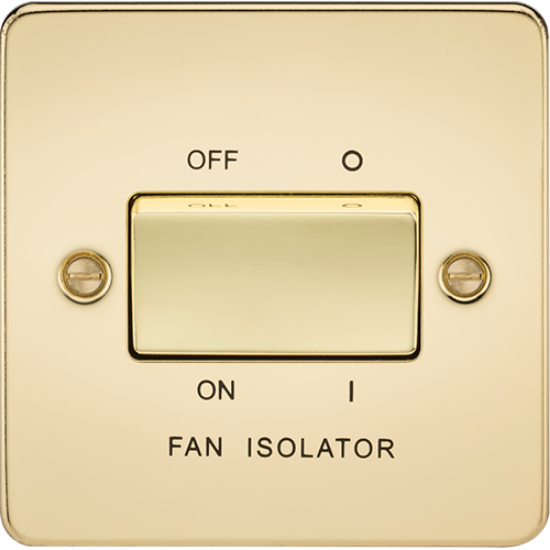 Picture of 10AX 3 Pole Fan Isolator Switch - Polished Brass