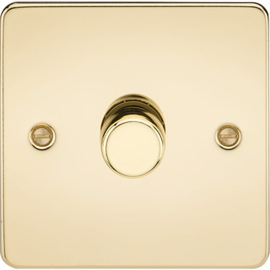 Picture of 1 Gang 2 Way 10-200W (5-150W LED) Trailing Edge Dimmer - Polished Brass