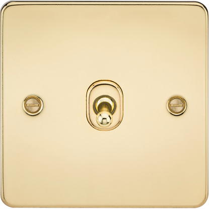 Picture of 10AX 1 Gang 2 Way Toggle Switch - Polished Brass