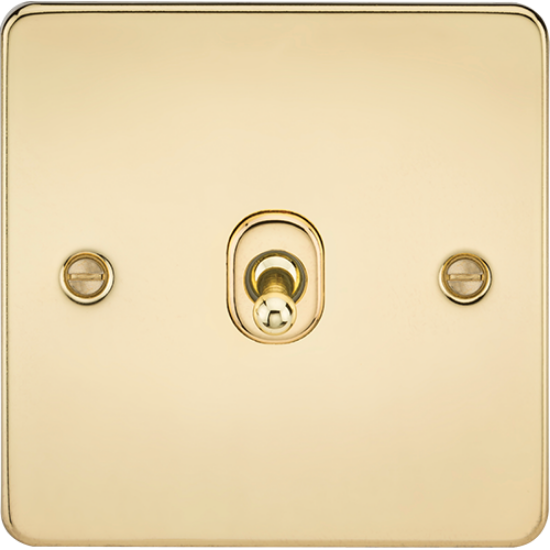 Picture of 10AX 1 Gang 2 Way Toggle Switch - Polished Brass