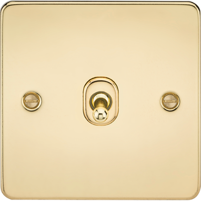 Picture of 10AX 1 Gang Intermediate Toggle Switch - Polished Brass