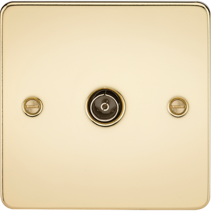 Picture of 1 Gang TV Outlet (Non-Isolated) - Polished Brass