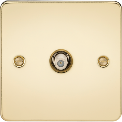 Picture of 1 Gang SAT TV Outlet (Non-Isolated) - Polished Brass